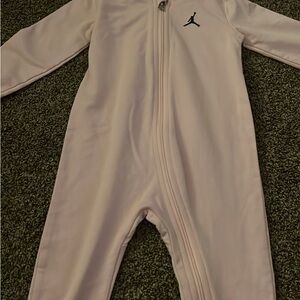 Jordan Light Pink Zip-Front Baby One-Piece Footie